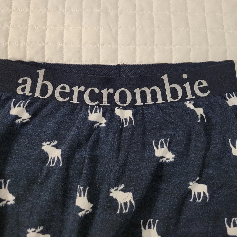 VTG Abercrombie Kids Boys Pajama Lounge Pants All Over Moose Print Sleepwear Y2K